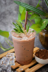 Cocoa and strawberry, street drinks in Thailand