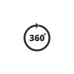 Angle 360 degrees icon isolated on transparent background