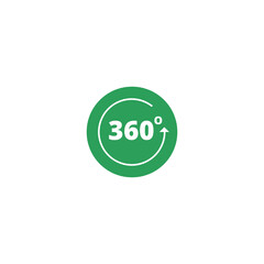 Angle 360 degrees icon isolated on transparent background