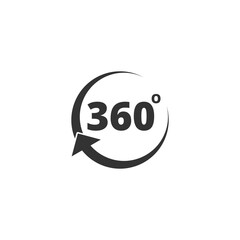Angle 360 degrees icon isolated on transparent background