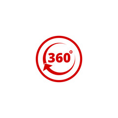 Angle 360 degrees icon isolated on transparent background