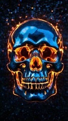 Fototapeta premium skull in the dark