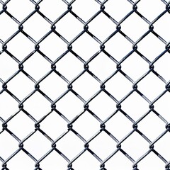 Naklejka premium Chainlink fence isolated on white background 