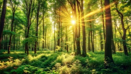  forest trees nature green wood sunlight