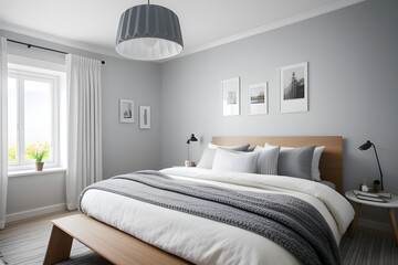 scandinavian inspired bedroom 