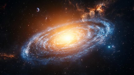 A stunning image of a galaxy, showcasing swirling stars and glowing cosmic elements, perfect for space enthusiasts and artists.