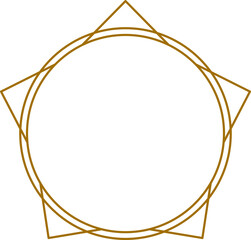 Art Deco Circle Frame