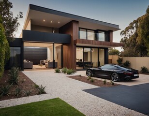 Beautiful modern home in South Australia, urban environment, modern accessories and furniture 