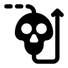 attack, attack mechanism, path, malware, cyber security solid or glyph icon