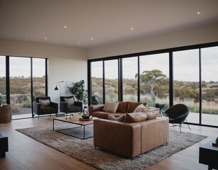 Beautiful modern home in South Australia, urban environment, modern accessories and furniture 