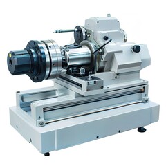 Fototapeta premium HD Heavy-Duty Lathe for Metalworking isolated on white background