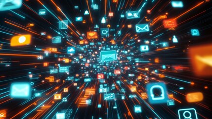 Social Media visuals related to social media engagement, the spread of misinformation on social media, the dissemination of false information and its consequences on society.