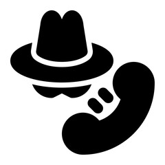 wiretapping, monitoring, recording, communication, cyber security solid or glyph icon