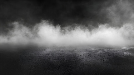 Smoke black ground fog cloud floor mist background steam dust dark white horror overlay