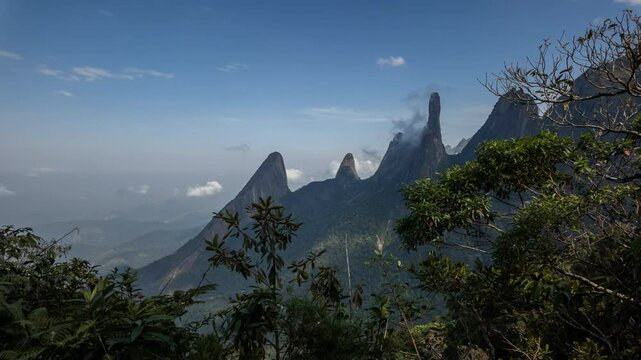 Timelapse of stunning mountain range in Teresopolis, Brazil