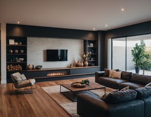 Beautiful modern home in South Australia, urban environment, modern accessories and furniture 