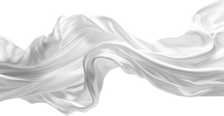 White fabric flowing in the wind