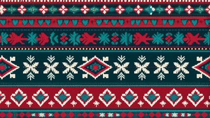 Seamless colorful geometric pattern for textile or wallpaper.