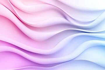 Elegant background, silk or satin fabric with a smooth gradient transitioning from light blue to soft lavender in wavy folds