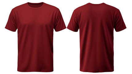A simple red t-shirt displayed from the front and back, perfect for casual wear and promotional branding.