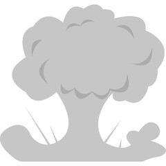 Cartoon Bomb Explosions, Smoke and Boom Blast Clouds. Clip Art Element for Game, Print and Web Design. Vector Illustration
