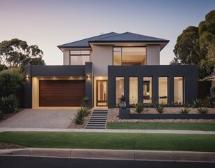 Beautiful modern home in South Australia, urban environment, modern accessories and furniture 