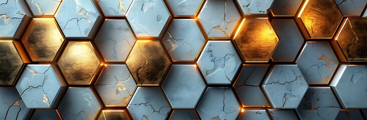Golden Hexagon Pattern