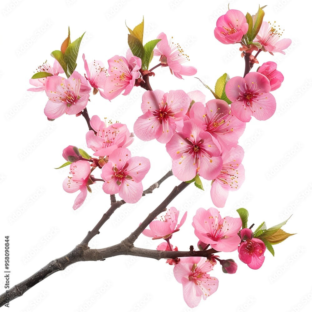 Sticker pink cherry blossom