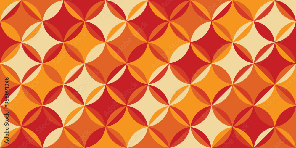 Poster abstract geometric pattern background, seamless geometric pattern with vintage color.