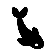 koi fish icon. animal sign color editable