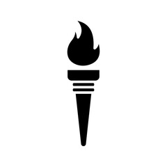 Torch icon. sign for mobile concept and web design color editable