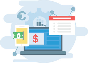 The online payment is doing on laptop.