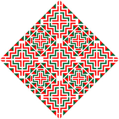 Hmong ethnic pattern, mountain curves, which are unique to the Hmong ethnic group, used to make clothes, skirts, and bags.