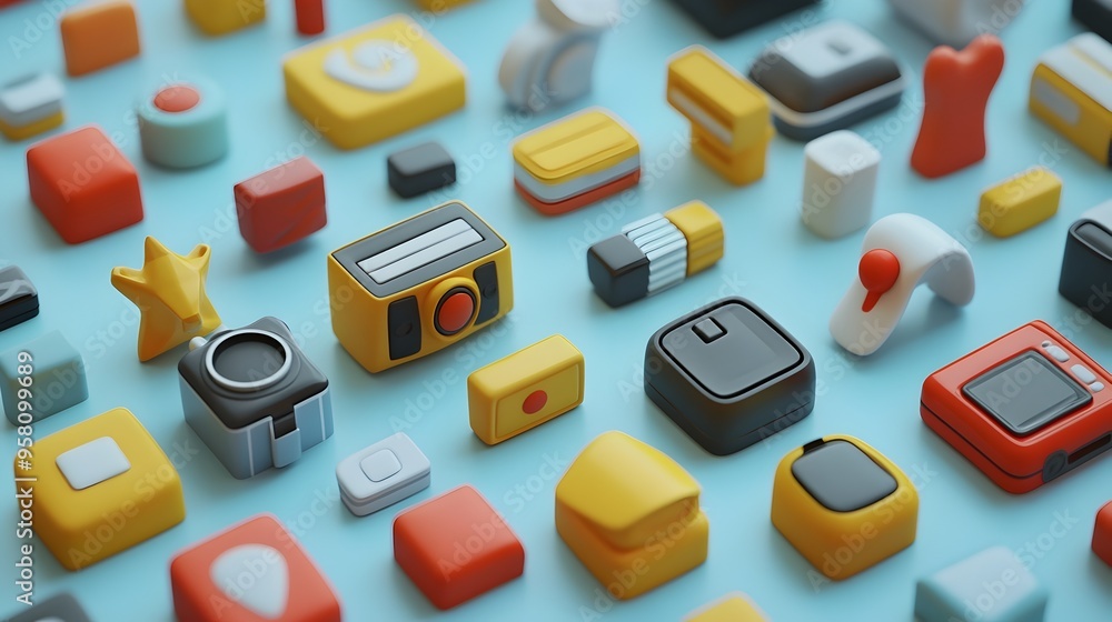 Aufkleber scalable icons with minimalist approach for professional presentations