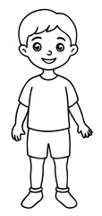 A child stands waving his hand4