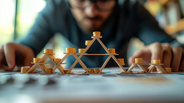 Strategic presentation of a business plan focusing on long-term growth and future planning, with clear objectives.