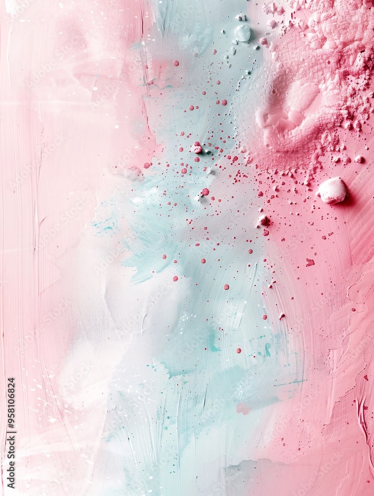 Poster a soft pastel background with a delicate watercolor texture, creating a serene and calming aesthetic