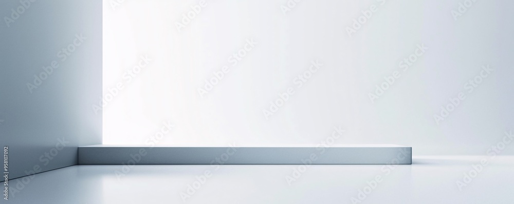 Poster a minimalistic background featuring a smooth, seamless gradient from light grey to dark grey, creati