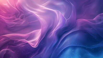 Obraz premium Abstract Purple and Blue Swirling Fabric with Glittering Texture