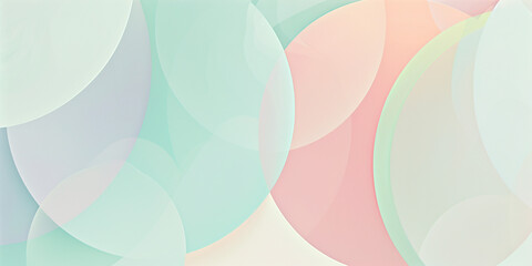 Pastel-colored abstract circles layered with soft gradients for a modern and tranquil visual design.