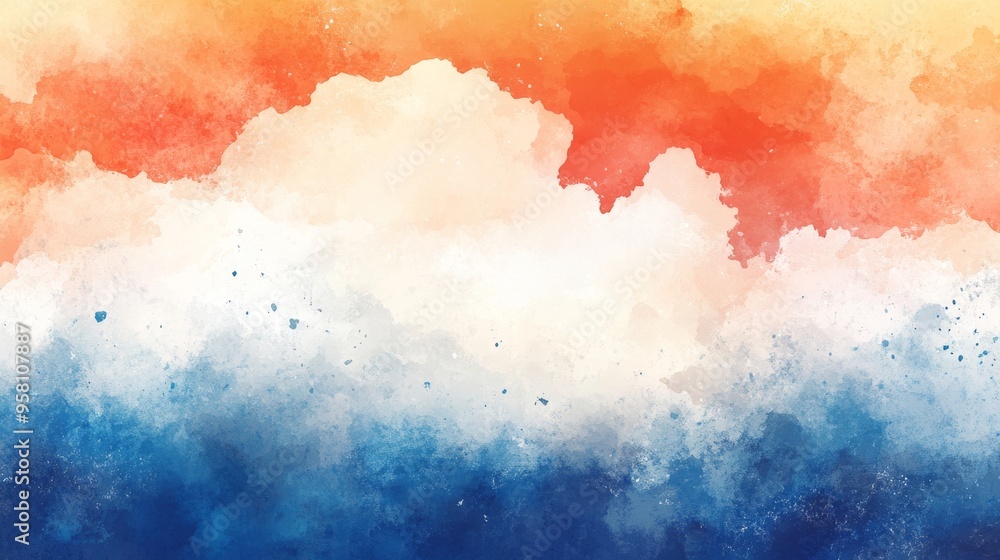 Poster create a harmonious and tranquil scene by using watercolor textures and gentle swirling designs to c