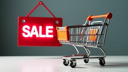Sale label and Shopping Cart