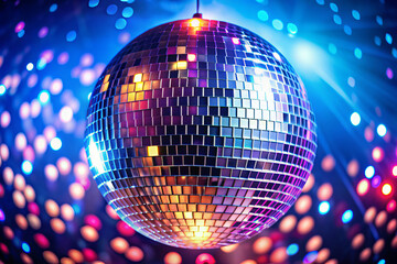Colorful Disco Balls Reflecting Light for a New Year Party