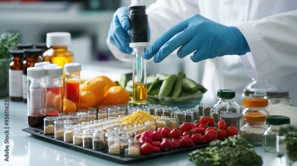 Poster nutritional research and development in a laboratory setting