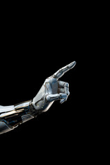 Science and technology artificial intelligence robot hand close-up