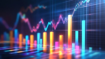 This upward-trending bar graph with vibrant bars shows the steady increase in power usage over time, emphasizing how electricity demand is increasing.
