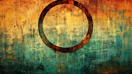 A warm sepia-toned abstract background with circular patterns and weathered textures, evoking nostalgia.