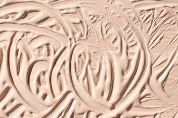 Abstract delicate minimalist beige background, cosmetic cream stroke.