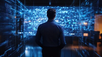 Fototapeta premium Exploring the Digital Frontier: A Journey into the Technological Landscape