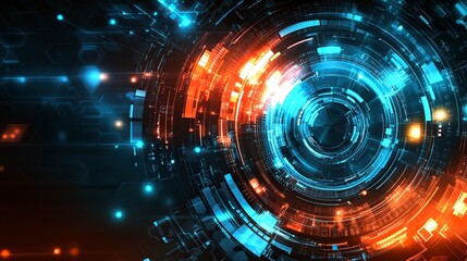 Obraz premium Abstract technology background, modern design vector illustration generative ai
